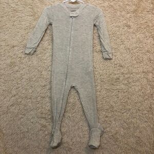 Carter's Kids Sleeper 12M Light Grey Heathered Footed Full-Zip Cozy Warm